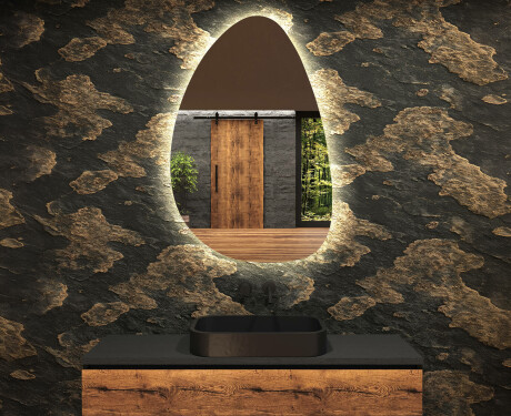 Specchio da bagno LED di forma irregolare D221