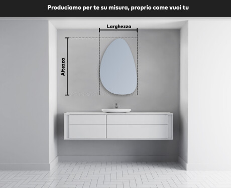Specchio da bagno LED di forma irregolare D221 #4
