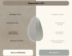 Specchio irregolare con illuminazione, 64×104 cm, bicolore, interruttore touch, tappetino riscaldante #7