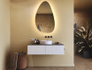 Specchio irregolare con illuminazione, 64×104 cm, bicolore, interruttore touch, tappetino riscaldante #9