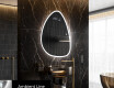 Specchio da bagno LED di forma irregolare B222