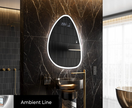 Specchio da bagno LED di forma irregolare B222
