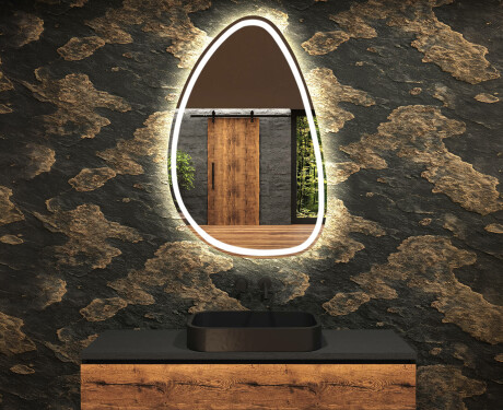 Specchio da bagno LED di forma irregolare B222