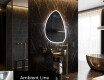 Specchio da bagno LED di forma irregolare B222 #3