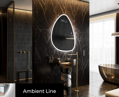 Specchio da bagno LED di forma irregolare B222 #3
