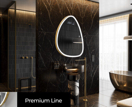 Specchio da bagno LED di forma irregolare B222 #4