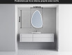 Specchio da bagno LED di forma irregolare B222 #5