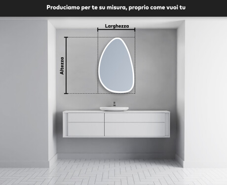 Specchio da bagno LED di forma irregolare B222 #5