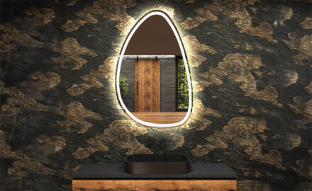 Specchio da bagno LED di forma irregolare B222