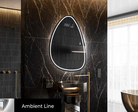 Specchio da bagno LED di forma irregolare B223