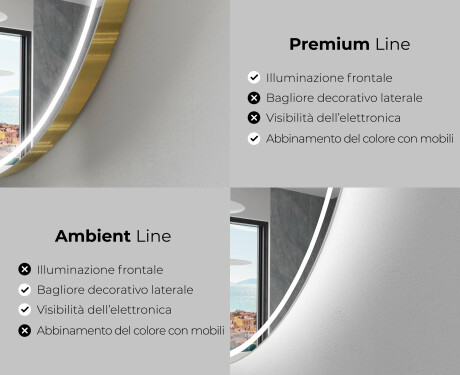 Specchio da bagno LED di forma irregolare B223 #2