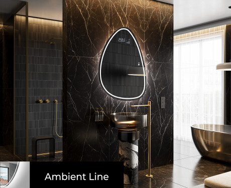 Specchio da bagno LED di forma irregolare B223 #3