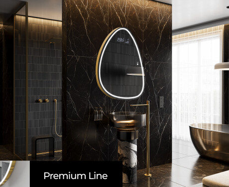 Specchio da bagno LED di forma irregolare B223 #4
