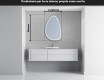 Specchio da bagno LED di forma irregolare B223 #5