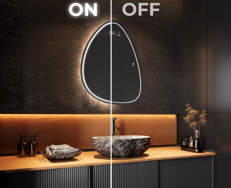 Specchio da bagno LED di forma irregolare B223 #3