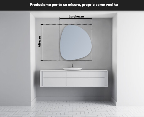 Specchio da bagno LED di forma irregolare EG221 #4