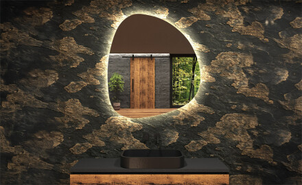 Specchio da bagno LED di forma irregolare EG221
