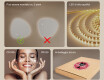 Specchio irregolare con illuminazione, bicolore, interruttore touch, tappetino riscaldante #6