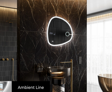 Specchio da bagno LED di forma irregolare EG222 #3