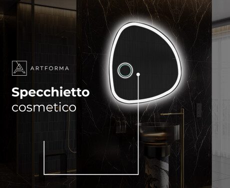 Specchio da bagno LED di forma irregolare EG222 #5