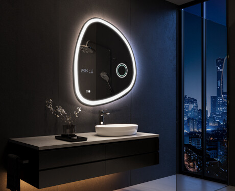 Specchio da bagno LED di forma irregolare EG222 #10