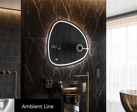 Specchio da bagno LED di forma irregolare EG223
