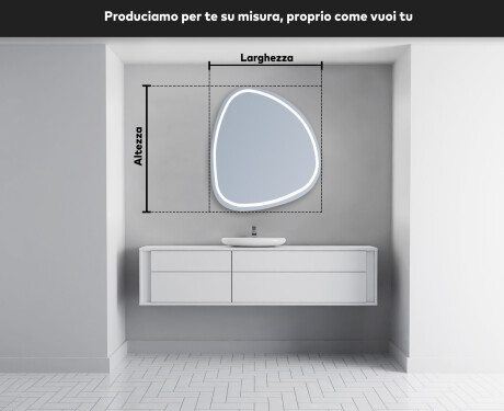 Specchio da bagno LED di forma irregolare EG223 #5