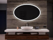 Ovale specchio moderno con luci LED - Orizzontale L74