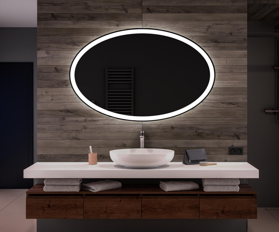 Applique led ovale per specchio bagno modello Izar