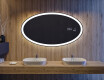 Ovale specchio moderno con luci LED - Orizzontale L74 #3