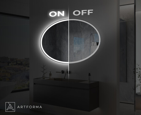 Ovale specchio moderno con luci LED L227 #3