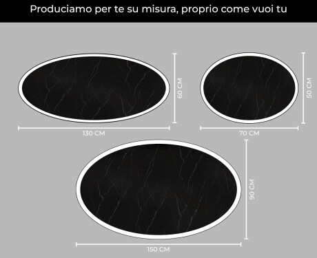 Ovale specchio moderno con luci LED L227 #4