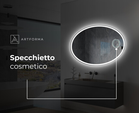 Ovale specchio moderno con luci LED L227 #5