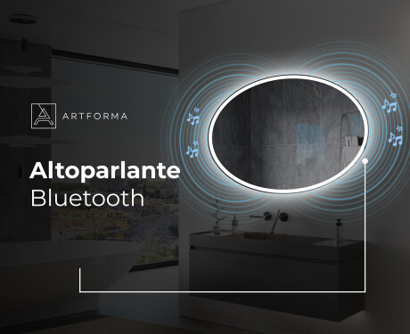 Ovale specchio moderno con luci LED L227 #6