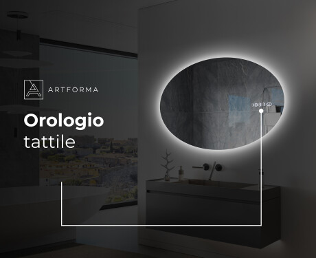 Ovale specchio moderno con luci LED L227 #8