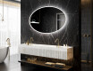 Ovale specchio moderno con luci LED L227 #10