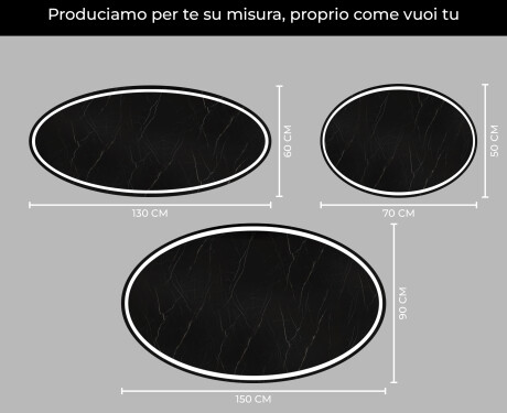 Ovale specchio moderno con luci LED L228 #4