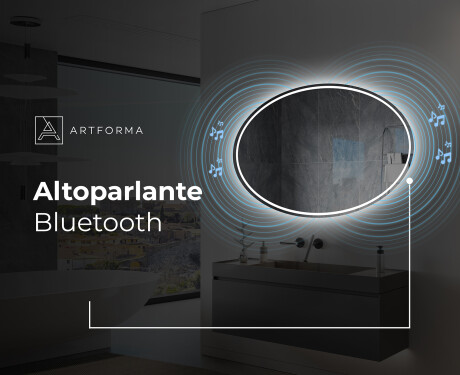 Ovale specchio moderno con luci LED L228 #6