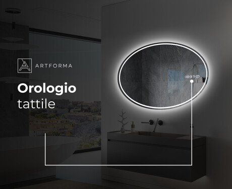 Ovale specchio moderno con luci LED L228 #8