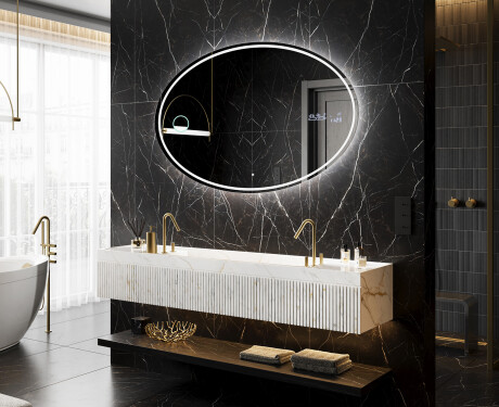 Ovale specchio moderno con luci LED L228 #10