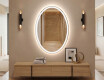 Ovale specchio moderno con luci LED - Verticale L74