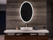 Ovale specchio moderno con luci LED - Verticale L74 #1