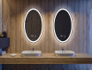 Ovale specchio moderno con luci LED - Verticale L74 #3