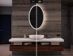 Ovale specchio moderno con luci LED - Verticale L74 #5