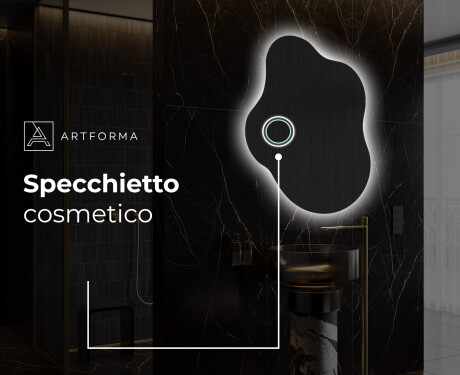 Specchio da bagno LED di forma irregolare EM221 #5