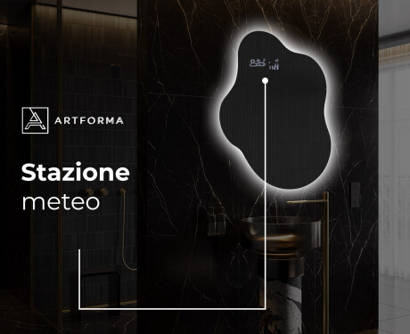 Specchio da bagno LED di forma irregolare EM221 #7