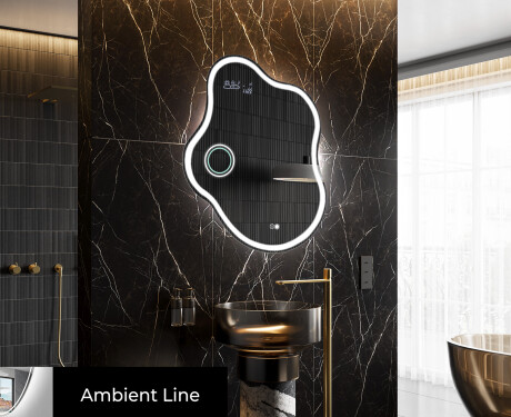 Specchio da bagno LED di forma irregolare EM222