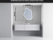 Specchio da bagno LED di forma irregolare EM222 #5