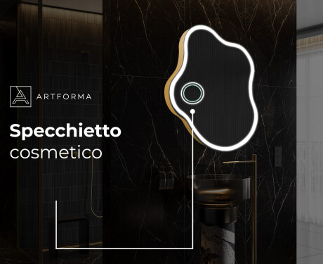 Specchio da bagno LED di forma irregolare EM222 #6
