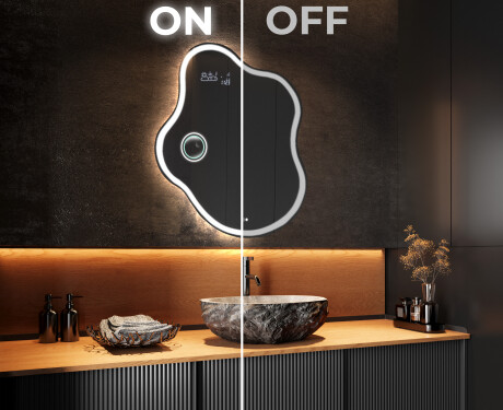 Specchio da bagno LED di forma irregolare EM222 #3